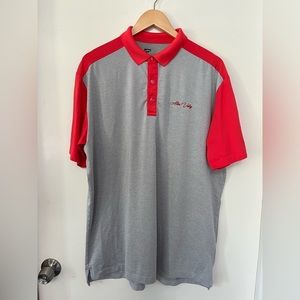 Callaway Men's Size XL Golf Atlas Valley Polo Red Grey